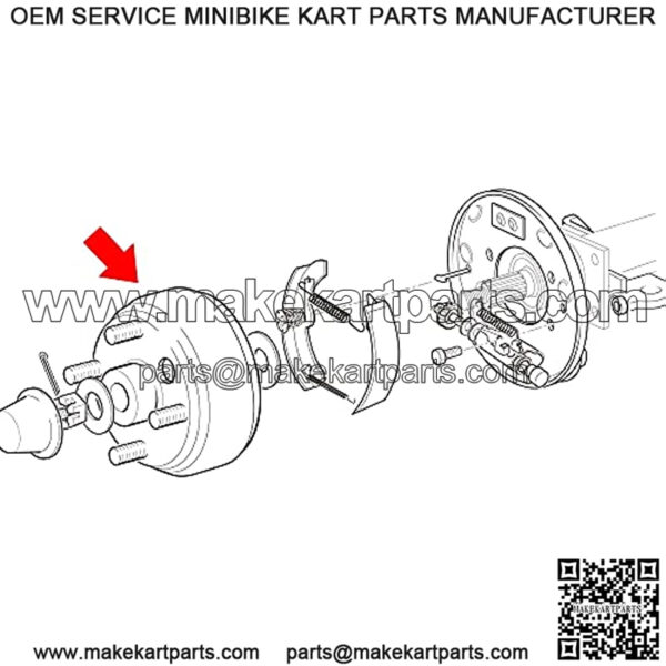 Brake Hub Drum for 4 Cycle Gas EZGO TXT, RXV, Marathon, Medalist, Shuttle 4/6, ST Express/Sport II, MPT, Workhorse, OEM# 21807-G1 21807G1 41843-94 - Image 3