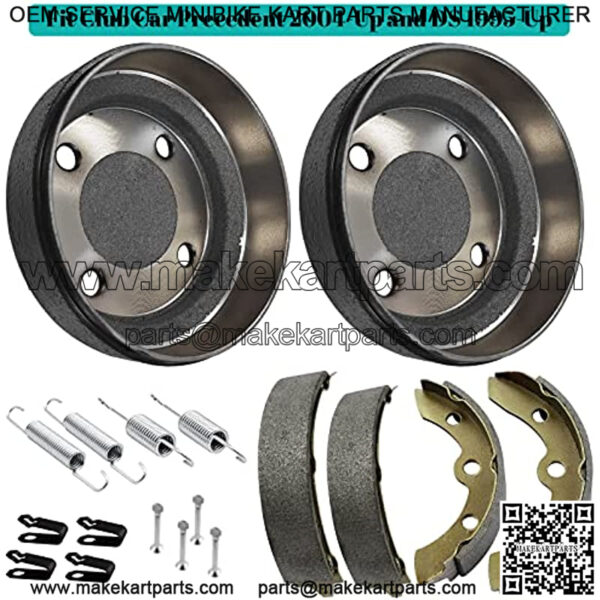 Club Car Golf Cart Brake Drums/Hub&Brake Shoes Spring Kit Fit Club Car DS 1995-Up&Precedent 2004-Up, Golf Cart Brake Maintenance Kit OEM#101791101 1018232-01 101816301 - Image 2