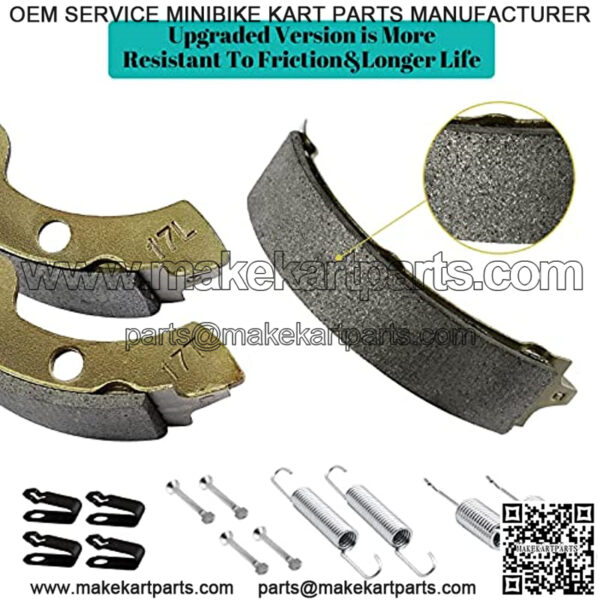 Club Car Golf Cart Brake Drums/Hub&Brake Shoes Spring Kit Fit Club Car DS 1995-Up&Precedent 2004-Up, Golf Cart Brake Maintenance Kit OEM#101791101 1018232-01 101816301 - Image 5