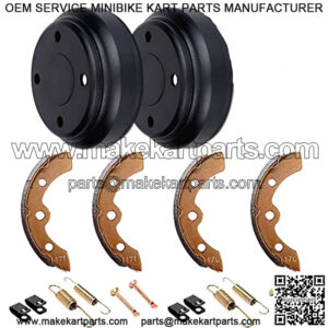 Golf Cart Brake Drums & Brake Shoes Deluxe Set for Golf Cart Club Cart DS Precedent (Gas/Electric) with Brake Shoes Spring Kit