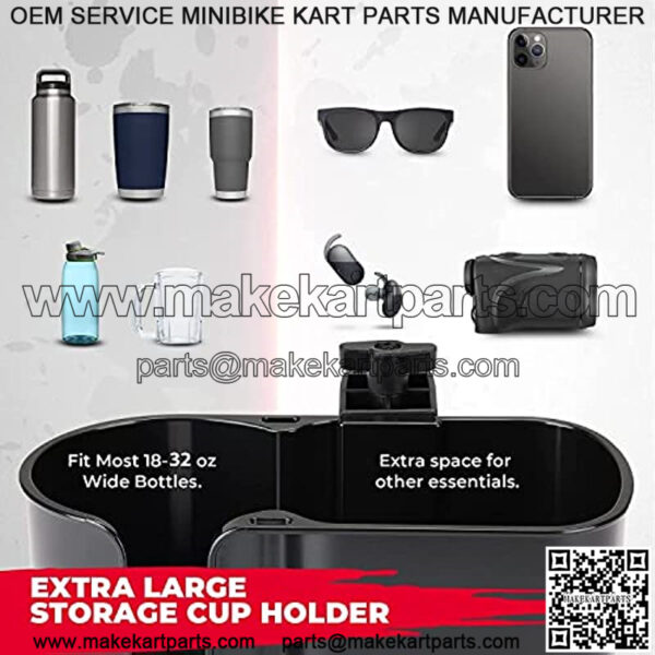2 Pack Cup Holder for Golf Cart, Caddy Organizer Tray for Golf Cart, Portable Pontoon Cup Holder for Boat, Lawn Chair, Table Cup Holder Storage Water Bottle, Mugs, Sunglass, rangefinder - Image 2