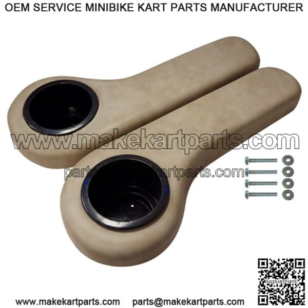 Golf Cart Rear Seat Kit Arm Rest Set With Cup Holder-Yamaha Stone