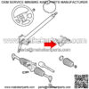 Golf Cart Steering Shaft Yoke Assembly for EZGO RXV 2008-up Gas & Electric, OEM# 608114 - Image 2