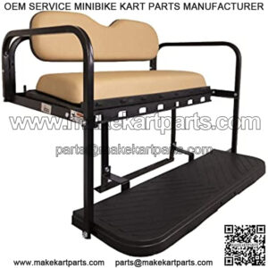 MACH3 EZGO TXT Golf Cart Rear Flip Seat Kit with Steel Frame | Compatible with 1995 & Up E-Z-GO TXT/Valor/Freedom TXT / T48 Models