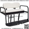 Yamaha G2 & G9 Gas/Electric Golf Cart Flip Folding Rear Back Seat Kit - White
