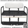 Yamaha G2 & G9 Gas/Electric Golf Cart Flip Folding Rear Back Seat Kit - White - Image 4