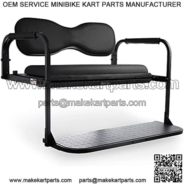 MODZ  Flip4 Club Car DS Golf Cart Rear Seat Kit  C Black