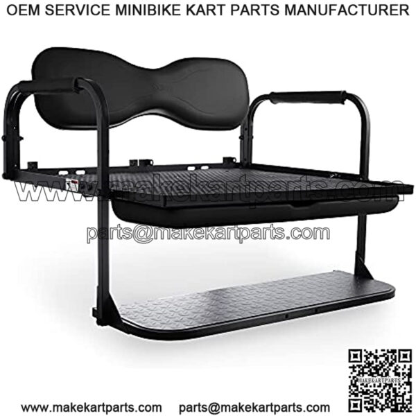 MODZ  Flip4 Club Car DS Golf Cart Rear Seat Kit  C Black - Image 2