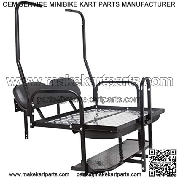 Black Rear Seat Flip Back Seat Compatible with 1982-2000.5 Club Car DS Model Golf Cart - Image 4
