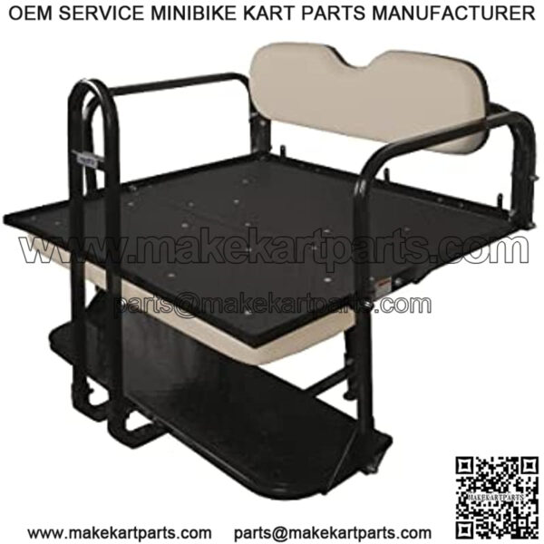 Rear Flip Seat Kit with Grab Bar for EZGO RXV (2008-Up) Golf Cart - Image 2
