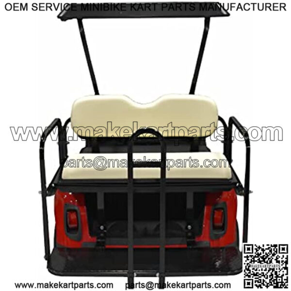 Rear Flip Seat Kit with Grab Bar for EZGO RXV (2008-Up) Golf Cart - Image 5
