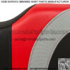 Blade Golf Cart Front Seat Covers for Club Car DS - Red/Silver/Black - Image 2