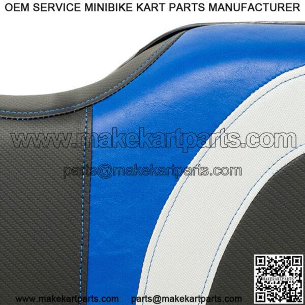 Blade Golf Cart Front Seat Covers for Club Car Precedent- Blue/Silver/Black - Image 2