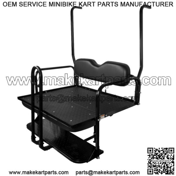 ProFX Rear Seat Kit with Grab Bar for Yamaha G14/G16/G19/G22 Golf Cart - Black - Image 2