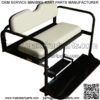 Yamaha Drive G29 Golf Cart Flip Folding Rear Back Seat Kit - Stone - Image 2