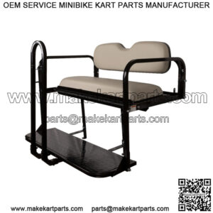ProFX Rear Seat Kit with Grab Bar for Yamaha G29/Drive Golf Cart - Stone Gray