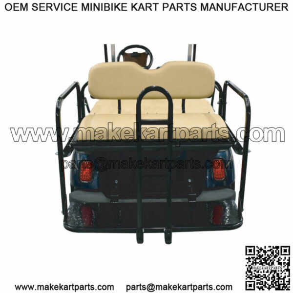 ProFX Rear Seat Kit with Grab Bar for Yamaha G14/G16/G19/G22 Golf Cart - Tan - Image 4