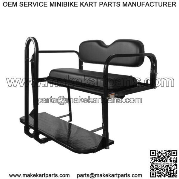 ProFX Rear Seat Kit with Grab Bar for Yamaha Drive2 (2017-Up) Golf Cart - Black