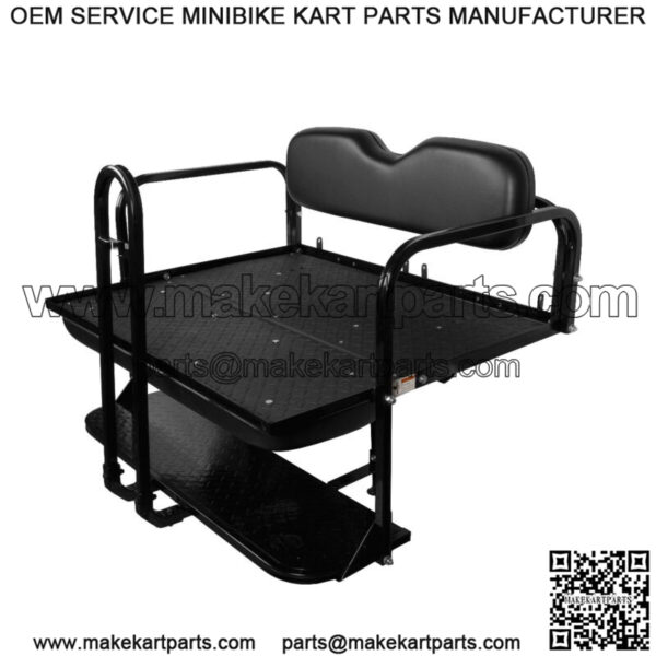 ProFX Rear Seat Kit with Grab Bar for Yamaha Drive2 (2017-Up) Golf Cart - Black - Image 2
