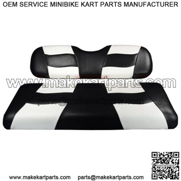 Black/White 2007-Up Two-Tone Front Seat Cover for Yamaha G29 Driv