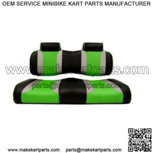 Black/Green Front Seat Cushion for Club Car Precedent Golf Cart 12-Up