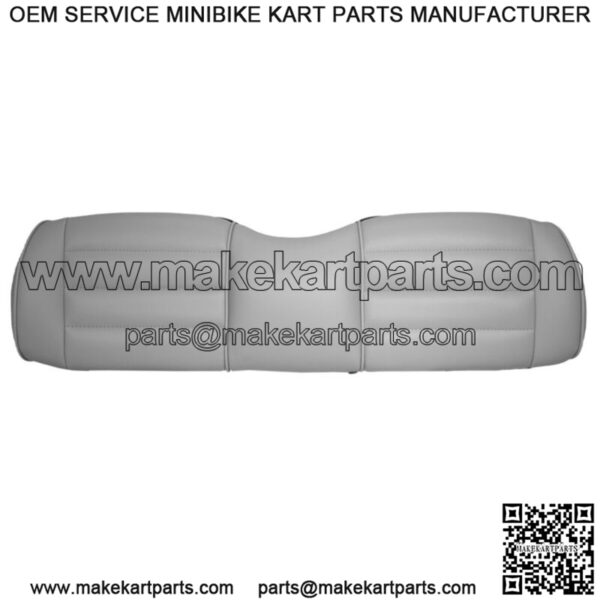 Premium Vinyl Seat Cushions for Mach3 Golf Cart Rear Seat - Light Graphite - Image 2