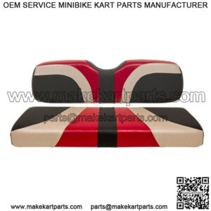 Blade Golf Cart Rear Seat Covers for Genesis 250/300 - Garnet/Champagne/Black