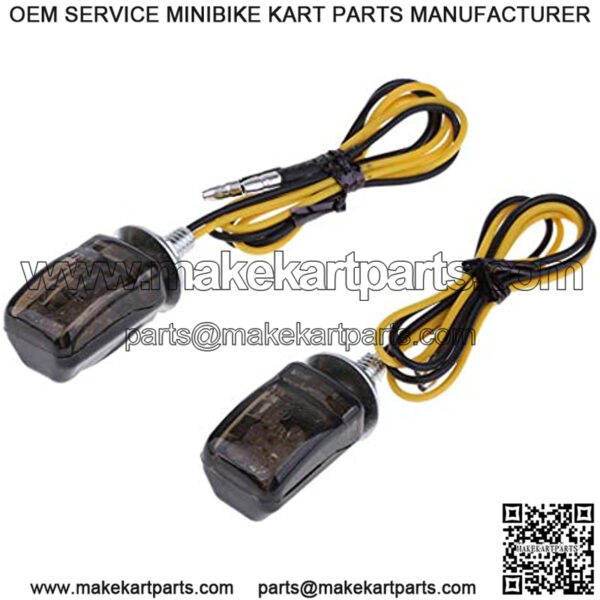 2Pcs Universal LED Black Mini Tiny Small Indicators Turn Signals Motorcycle Motor Bike for - Image 4