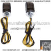 2Pcs Universal LED Black Mini Tiny Small Indicators Turn Signals Motorcycle Motor Bike for - Image 5