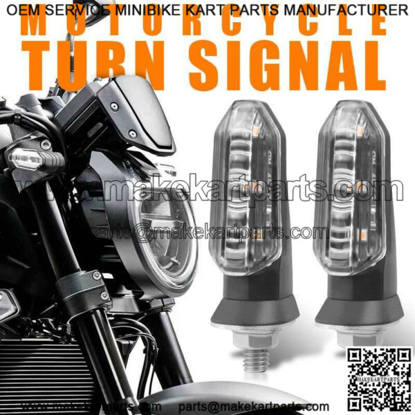 Clear LED Motorcycle Blinker Indicator Turn Signal Light Amber For Honda Suzuki - Image 3