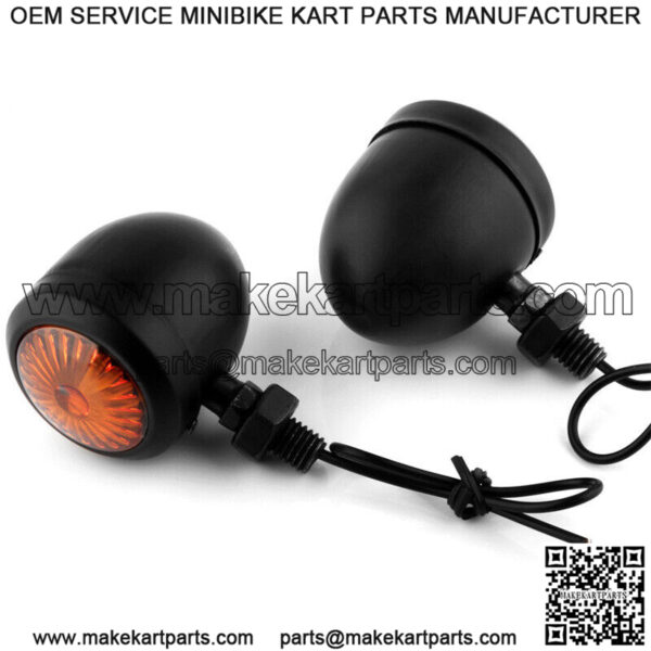 Black Motorcycle Bullet Turn Signal Blinker Light Amber For Suzuki Honda Yamaha - Image 5