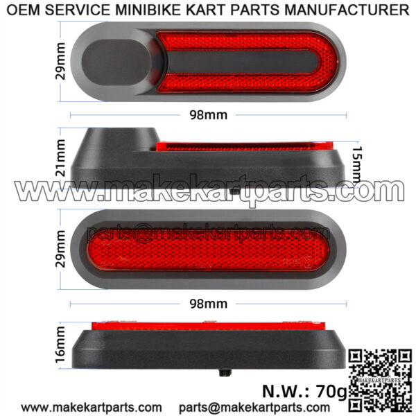 M365 Pro Pro2 1S Scooter Side Decorative Cover Left and Right With Reflective Strip Screws Modified Decorative Cover - Image 2