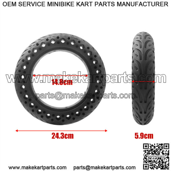 Applicable to MAX G30 electric pulley without inflatable outer honeycomb explosion-proof tire puncture-proof tire 10*2.5 solid tire - Image 2