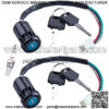 Ignition Key Switch 2pcs 4-Wire 4-pin and A7TC Spark Plug Replacement for Taotao Coolster Sunl 50cc 70cc 90cc 110cc 125cc Chinese ATV Dirt Bike Quad Go Kart Moped Scooter Parts