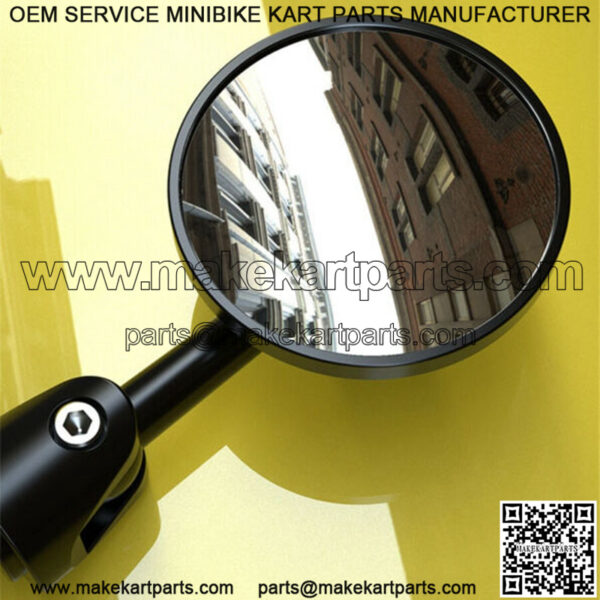 Left+Right Motorcycle ATV Scooter 7/8" 22mm Handle Bar End Rearview Side Mirror - Image 2