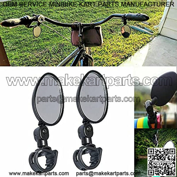 Rear View Mirror Handlebar Mirror Mini 360 Degree  for Road Bike Bicycle 2 pcs - Image 3