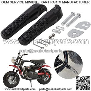Mini Bike Foot Pegs Footrest Bracket Set Aluminium Alloy For CT200U CT200U-EX BT200X CT100U Trail 100cc 212cc 196cc 3.0hp 6.5hp Mini Bike Black