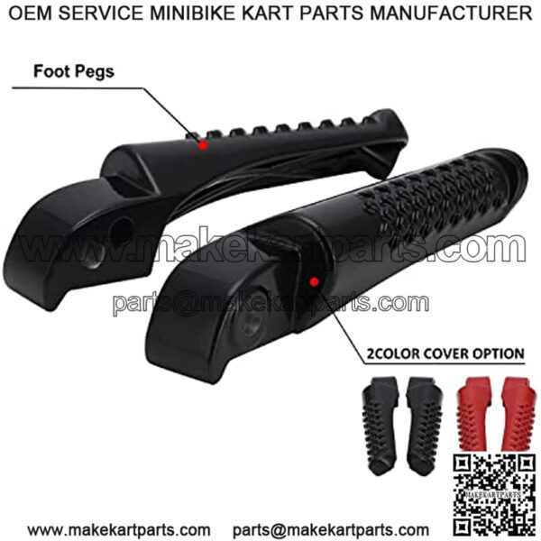 Mini Bike Foot Pegs Footrest Bracket Set Aluminium Alloy For CT200U CT200U-EX BT200X CT100U Trail 100cc 212cc 196cc 3.0hp 6.5hp Mini Bike Black - Image 2