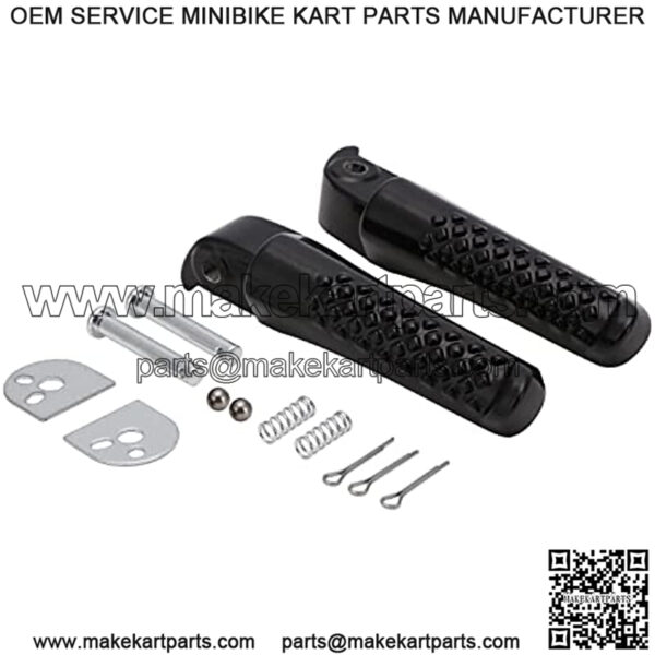 Mini Bike Foot Pegs Footrest Bracket Set Aluminium Alloy For CT200U CT200U-EX BT200X CT100U Trail 100cc 212cc 196cc 3.0hp 6.5hp Mini Bike Black - Image 4