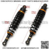 1 Pair Motorcycle Air Shock Absorbers Spring 7mm 340mm Motorcycle Scooter Section Adjustable Rear Dirt Bike Scooter ATV Rear Suspension Motorcycle Shock Absorber - Image 3