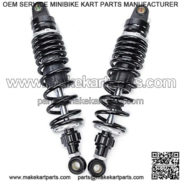 Motorcycle Shock Absorber 2pcs 370mm Black Design Universals Motorcycle Scooter Motor Bike ATV Quad Rear Shock Absorber Rear Suspension Bumper D30 Motorcycle Shock Absorber - Image 5