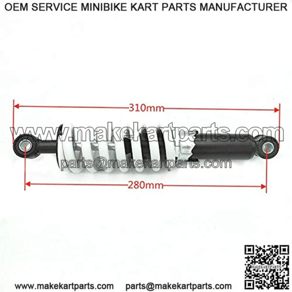 hongyu 280mm Air Shock Absorber Rear Suspension For 90cc 110cc125cc 150cc Dirt Bike Motorcycle ATV Motor Scooter