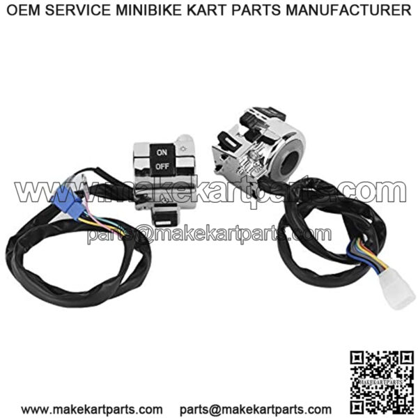 Handlebar Control Button, ABS Black+Silver Chrome Plated Waterproof Horn Switch, Motorcycles Off Road Vehicles for Electric Scooters ATV - Image 3