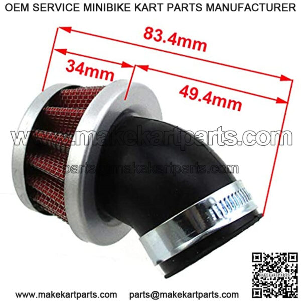 35mm Air Filter Cleaner For Z50 CT70 SL70 XL70 CL70 C70 ST90 SL90 CL90 CM91 CT90 CT110 CT125 Z50 TRX70 TRX90 Honda Trail Mini Bike Motorcycle Dirt Pit Bike - Image 3