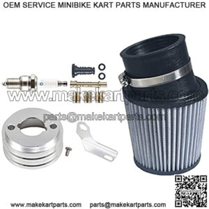 62mm Inlet Air Filter With Adapter 5 Jet Kit For Predator 212cc Engine Go Kart Cart Mini Bike