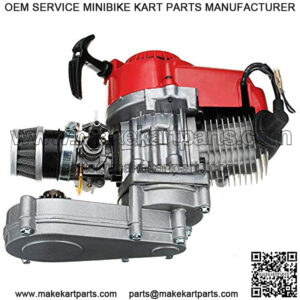 49CC 2-Stroke Engine&Transfer Motor Gear Box Air Filter Mini Pocket Dirt Bike ATV/Scooter Pull Start w/ T8F 14t Gear Box USA STOCK