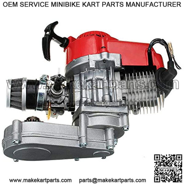 49CC 2-Stroke Engine&Transfer Motor Gear Box Air Filter Mini Pocket Dirt Bike ATV/Scooter Pull Start w/ T8F 14t Gear Box USA STOCK