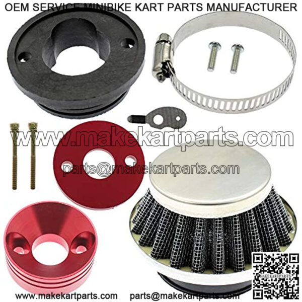 42mm 43mm 44mm Air filter Adapter Velocity Stack for 33cc 43cc 47cc 49cc 50cc 52cc Minimoto 2-stroke Dirt Mini Pocket Bike Kids ATV Go Kart Big Foot Goped Blad Gas Powered Scooter X1 X2 X3 X6