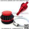 Racing 60mm Air Filter Cleaner + Red CNC Aluminum Fuel Filter For Pocket Bike Mini Moto Dirt Kids ATV Quad Gas Motorized Bicycle Push Bike - Image 2