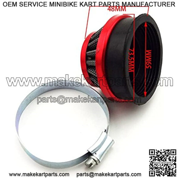 Racing 60mm Air Filter Cleaner + Red CNC Aluminum Fuel Filter For Pocket Bike Mini Moto Dirt Kids ATV Quad Gas Motorized Bicycle Push Bike - Image 5
